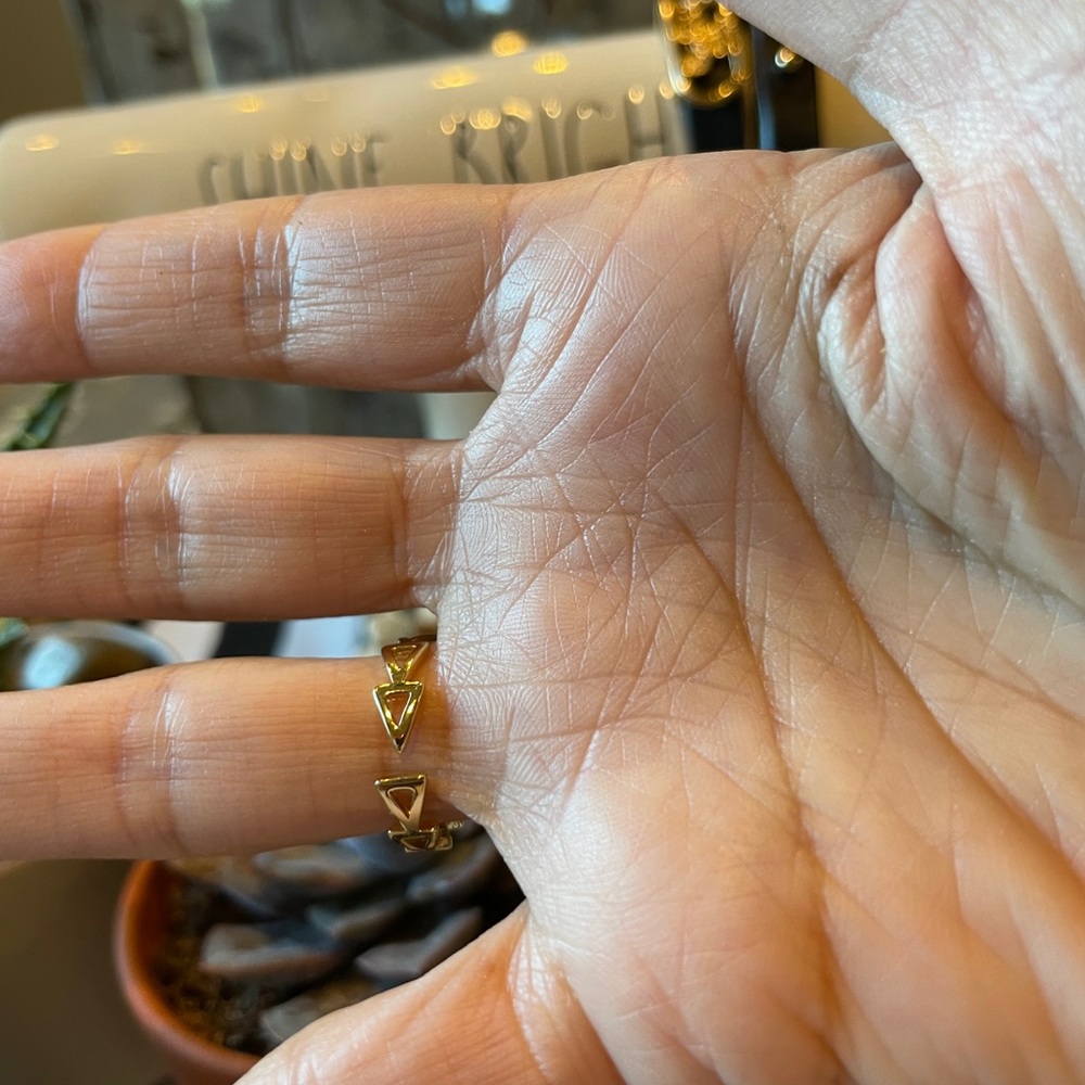 Triangle ring+Gold Plated - Picture 3 of 4